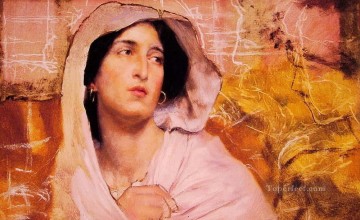 Retrato de una mujer romántica Sir Lawrence Alma Tadema Pinturas al óleo